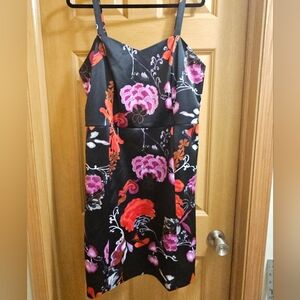 Lane Bryant Floral Black Dress